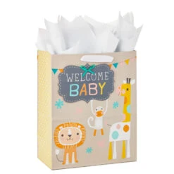 Hallmark 13" Welcome Baby 3-Pack Assorted Gift Bags With Tissue -Hallmark Gift Shop Welcome Baby 3Pack Assorted Large Gift Bags Tissue 5EGB6421 07