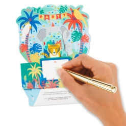 Hallmark Wild Animal Party Boxed Pop-Up Birthday Cards, Pack Of 8 -Hallmark Gift Shop Wild Animal Party PopUp Boxed Birthday Cards 5STZ1174 06