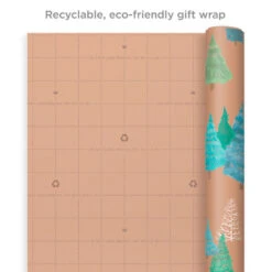 Hallmark Winter Nature Kraft Prints 3-Pack Christmas Wrapping Paper, 90 Sq. Ft. -Hallmark Gift Shop Winter Nature 3Pack Christmas Wrapping Paper 5JXW1051 08