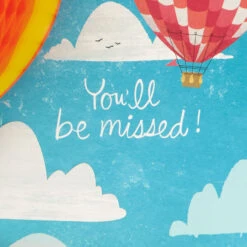Hallmark 16" Hot Air Balloons Pop-Up Jumbo Goodbye Card -Hallmark Gift Shop Youll Be Missed Balloon Goodbye Card 1499CBG1018 03