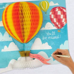 Hallmark 16" Hot Air Balloons Pop-Up Jumbo Goodbye Card -Hallmark Gift Shop Youll Be Missed Balloon Goodbye Card 1499CBG1018 07